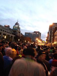 The starting line on the Monumental Marathon and Half Marathon
